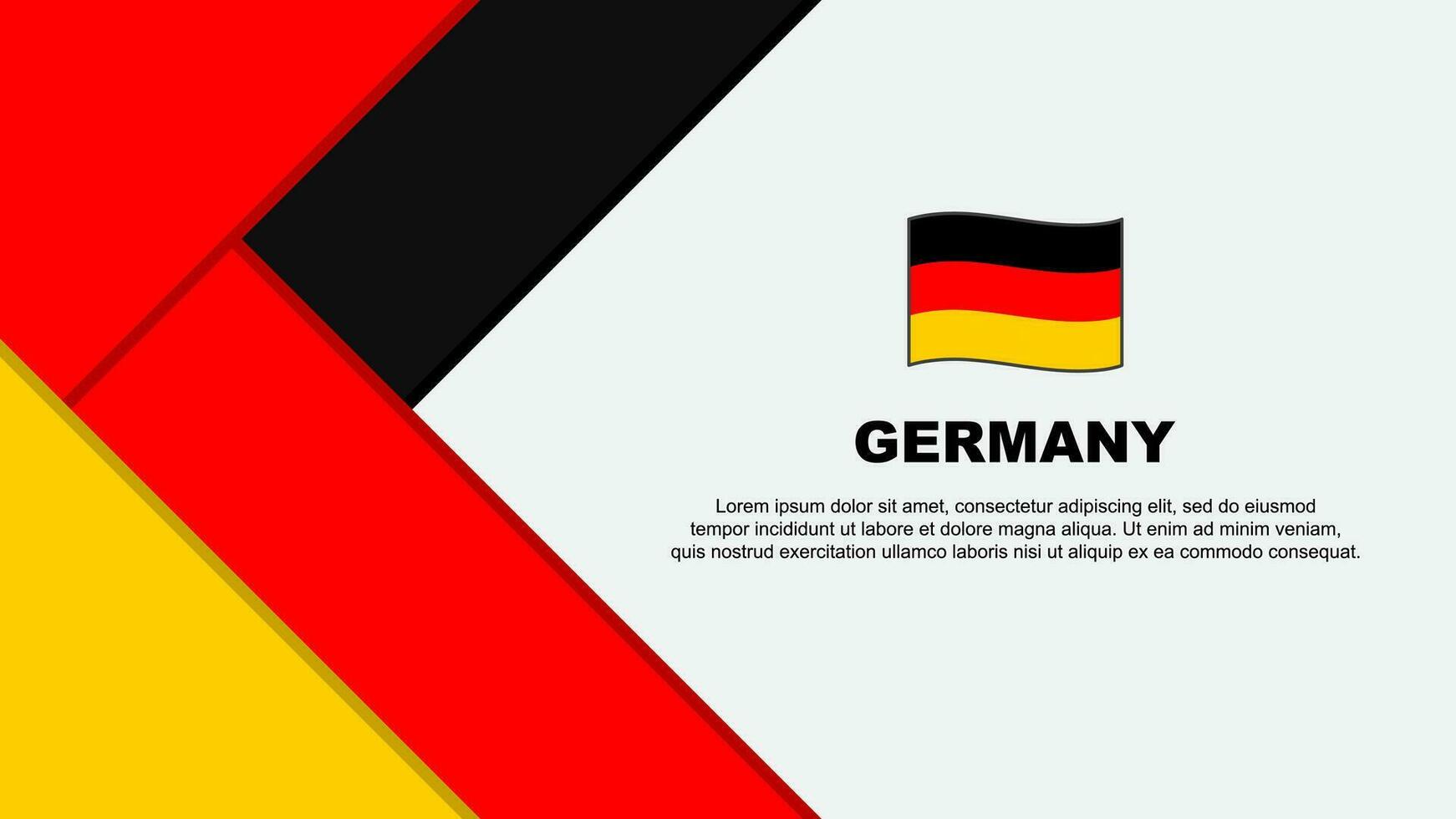 Duitsland vlag abstract achtergrond ontwerp sjabloon. Duitsland onafhankelijkheid dag banier tekenfilm vector illustratie. Duitsland