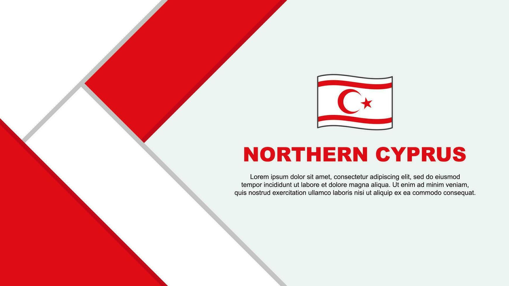 noordelijk Cyprus vlag abstract achtergrond ontwerp sjabloon. noordelijk Cyprus onafhankelijkheid dag banier tekenfilm vector illustratie. noordelijk Cyprus illustratie