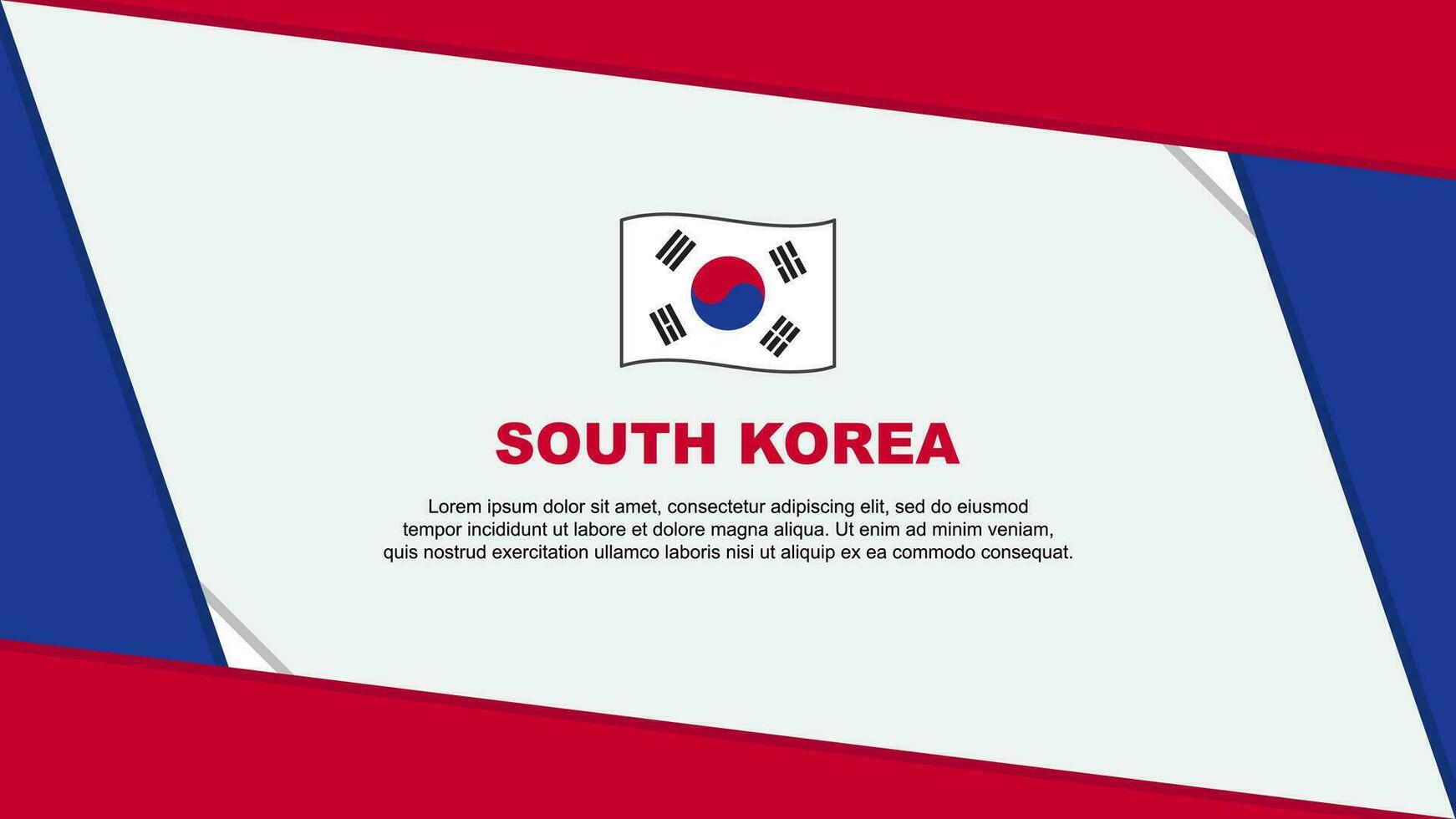 zuiden Korea vlag abstract achtergrond ontwerp sjabloon. zuiden Korea onafhankelijkheid dag banier tekenfilm vector illustratie. zuiden Korea onafhankelijkheid dag