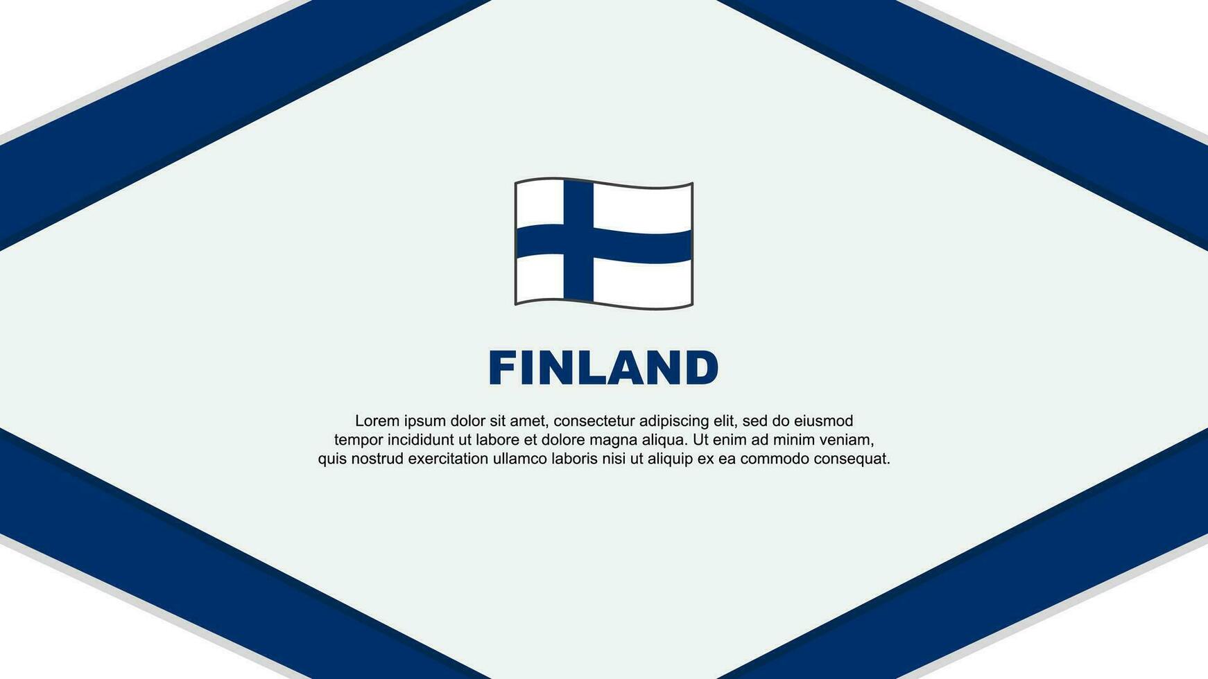 Finland vlag abstract achtergrond ontwerp sjabloon. Finland onafhankelijkheid dag banier tekenfilm vector illustratie. Finland sjabloon