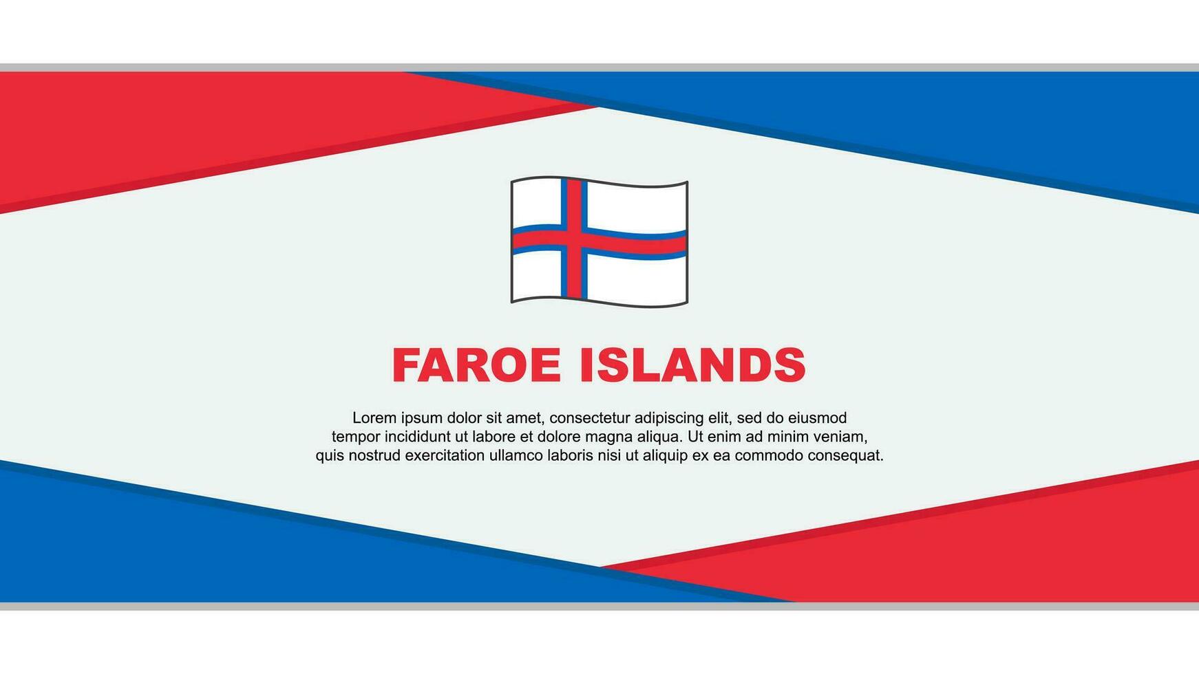 Faeröer eilanden vlag abstract achtergrond ontwerp sjabloon. Faeröer eilanden onafhankelijkheid dag banier tekenfilm vector illustratie. Faeröer eilanden vector