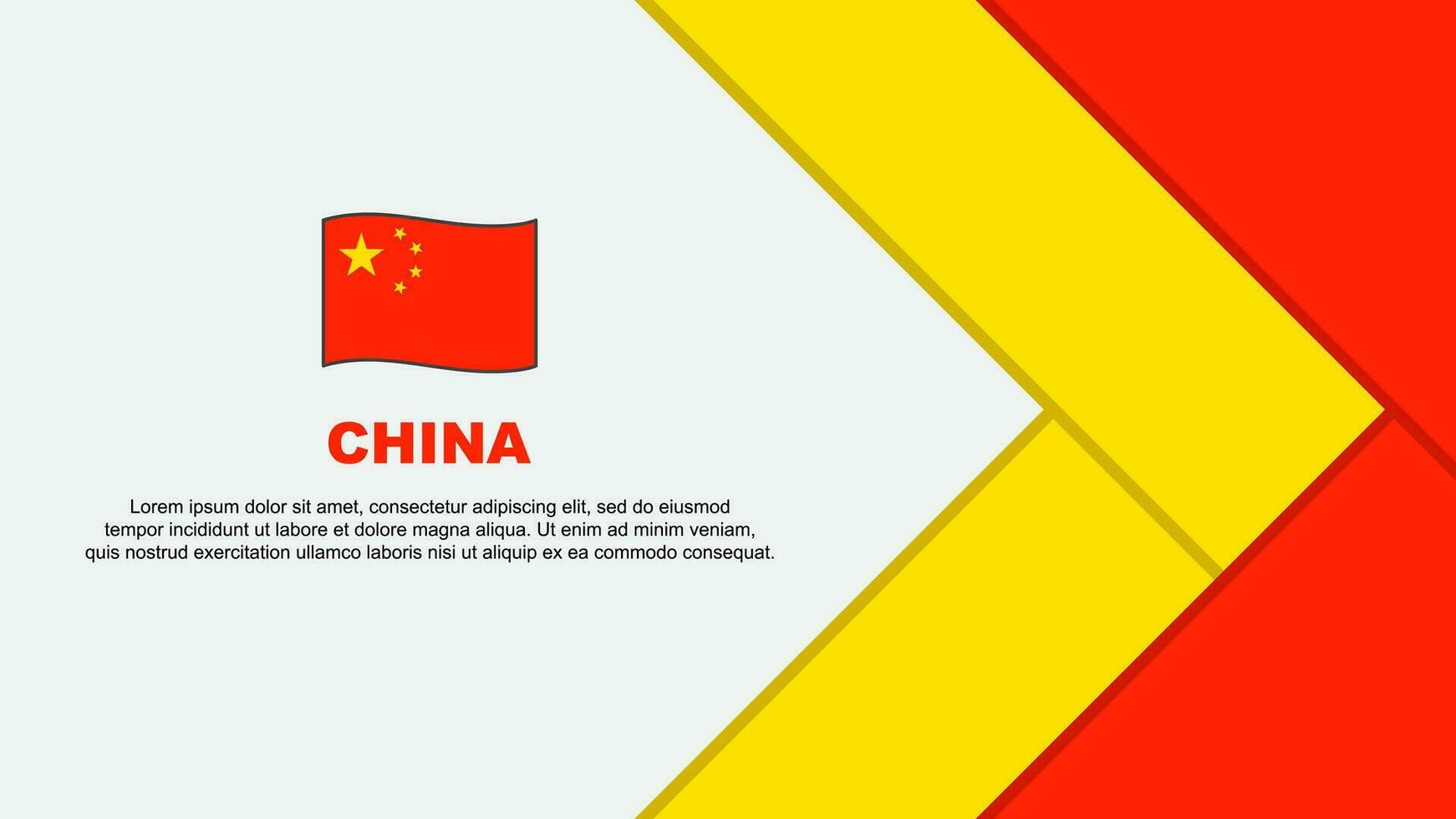 China vlag abstract achtergrond ontwerp sjabloon. China onafhankelijkheid dag banier tekenfilm vector illustratie. China tekenfilm