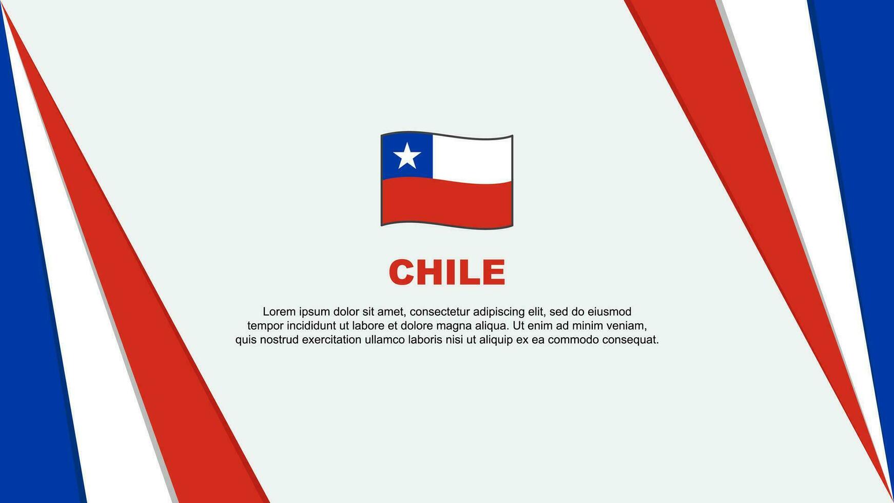 Chili vlag abstract achtergrond ontwerp sjabloon. Chili onafhankelijkheid dag banier tekenfilm vector illustratie. Chili vlag