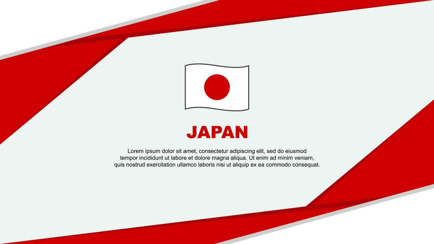 Japan vlag abstract achtergrond ontwerp sjabloon. Japan onafhankelijkheid dag banier tekenfilm vector illustratie. Japan