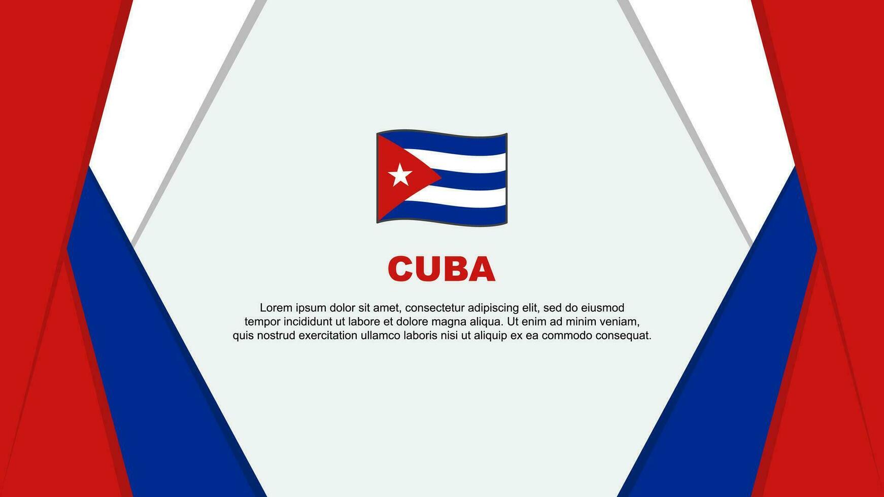 Cuba vlag abstract achtergrond ontwerp sjabloon. Cuba onafhankelijkheid dag banier tekenfilm vector illustratie. Cuba achtergrond