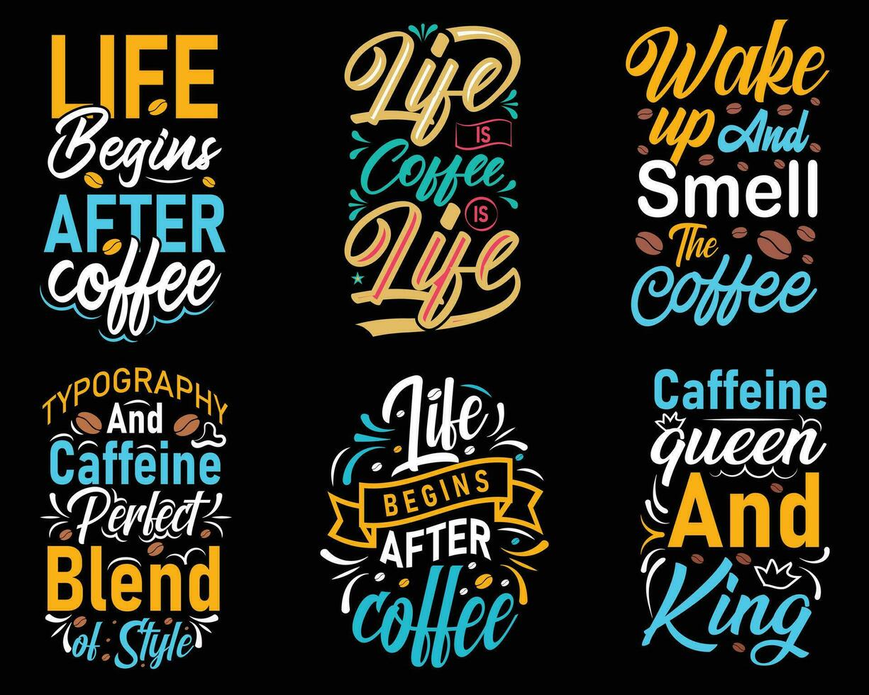 typografie koffie t-shirt ontwerp, koffie tee vector