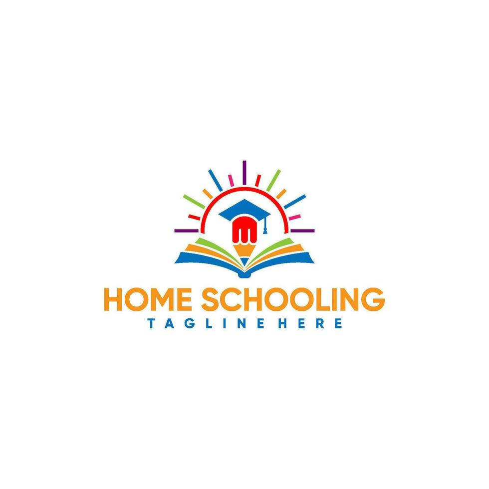 huizen scholing vector logo ontwerp