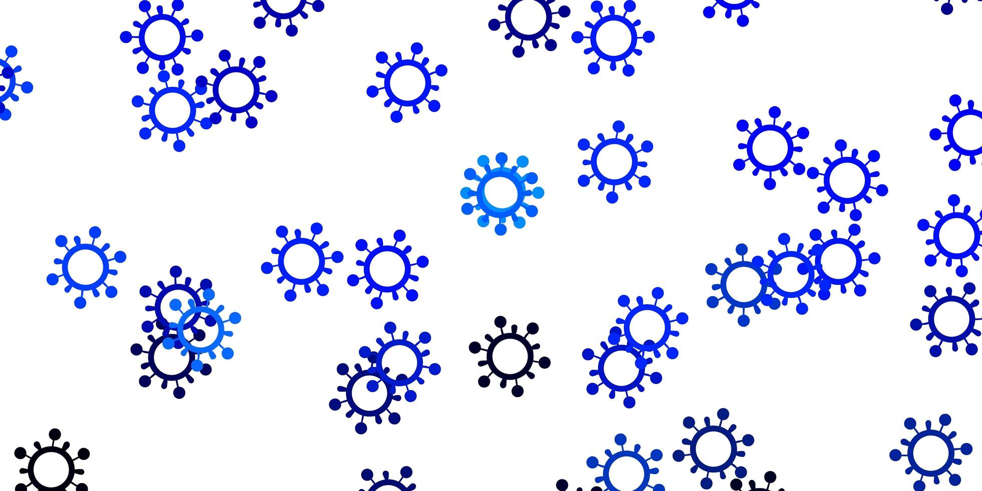 lichtroze, blauw vectorpatroon met coronaviruselementen. vector