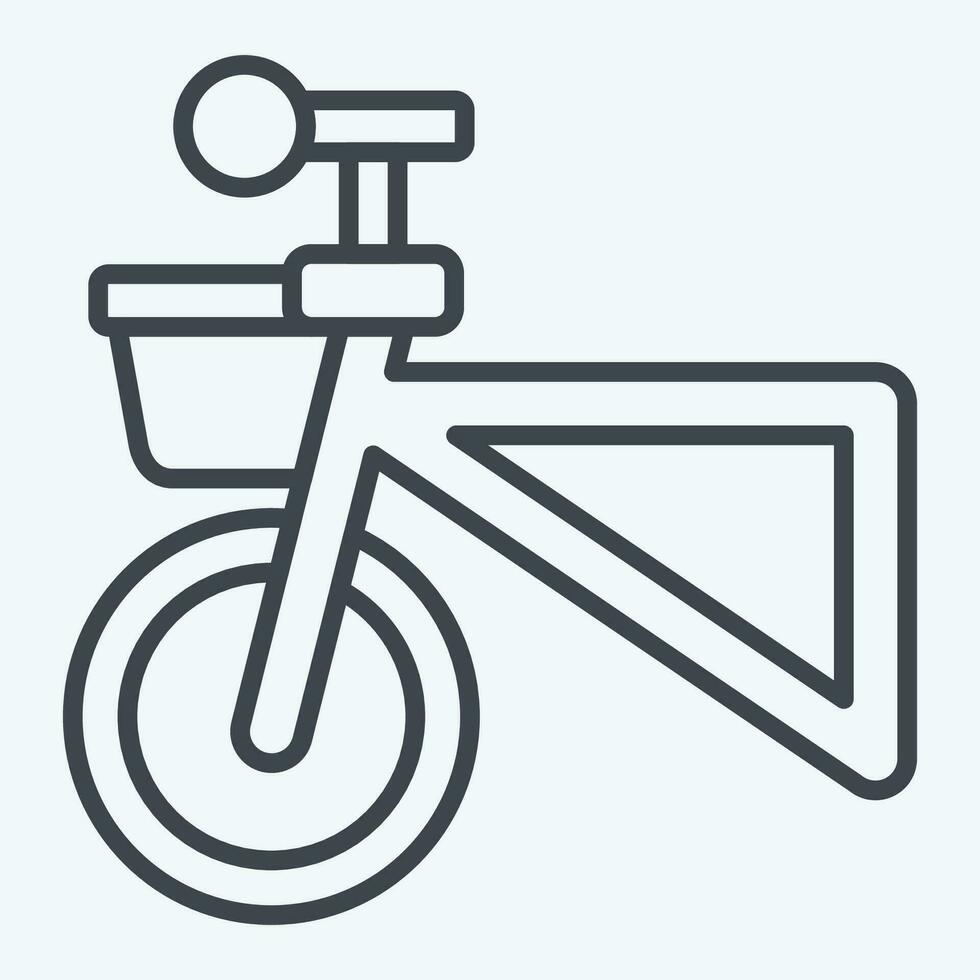 icoon mand verwant naar fiets symbool. lijn stijl. gemakkelijk ontwerp bewerkbaar. gemakkelijk illustratie vector