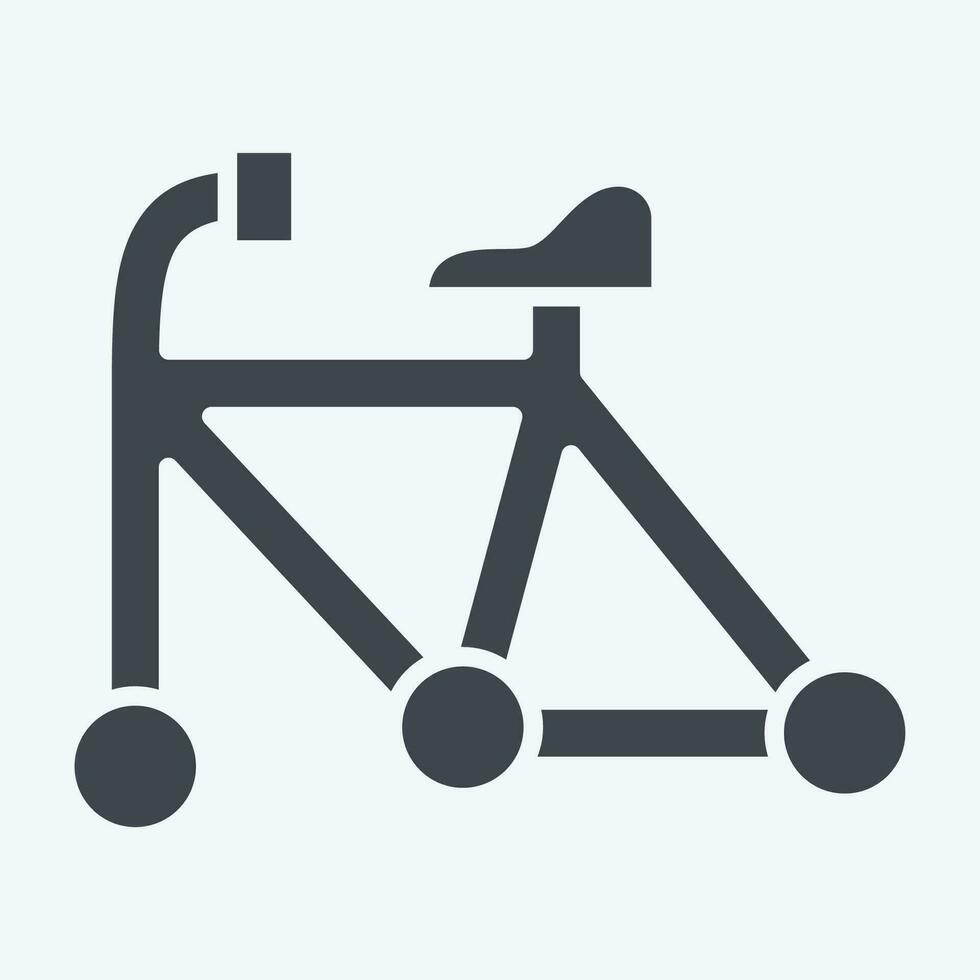 icoon kader verwant naar fiets symbool. glyph stijl. gemakkelijk ontwerp bewerkbaar. gemakkelijk illustratie vector