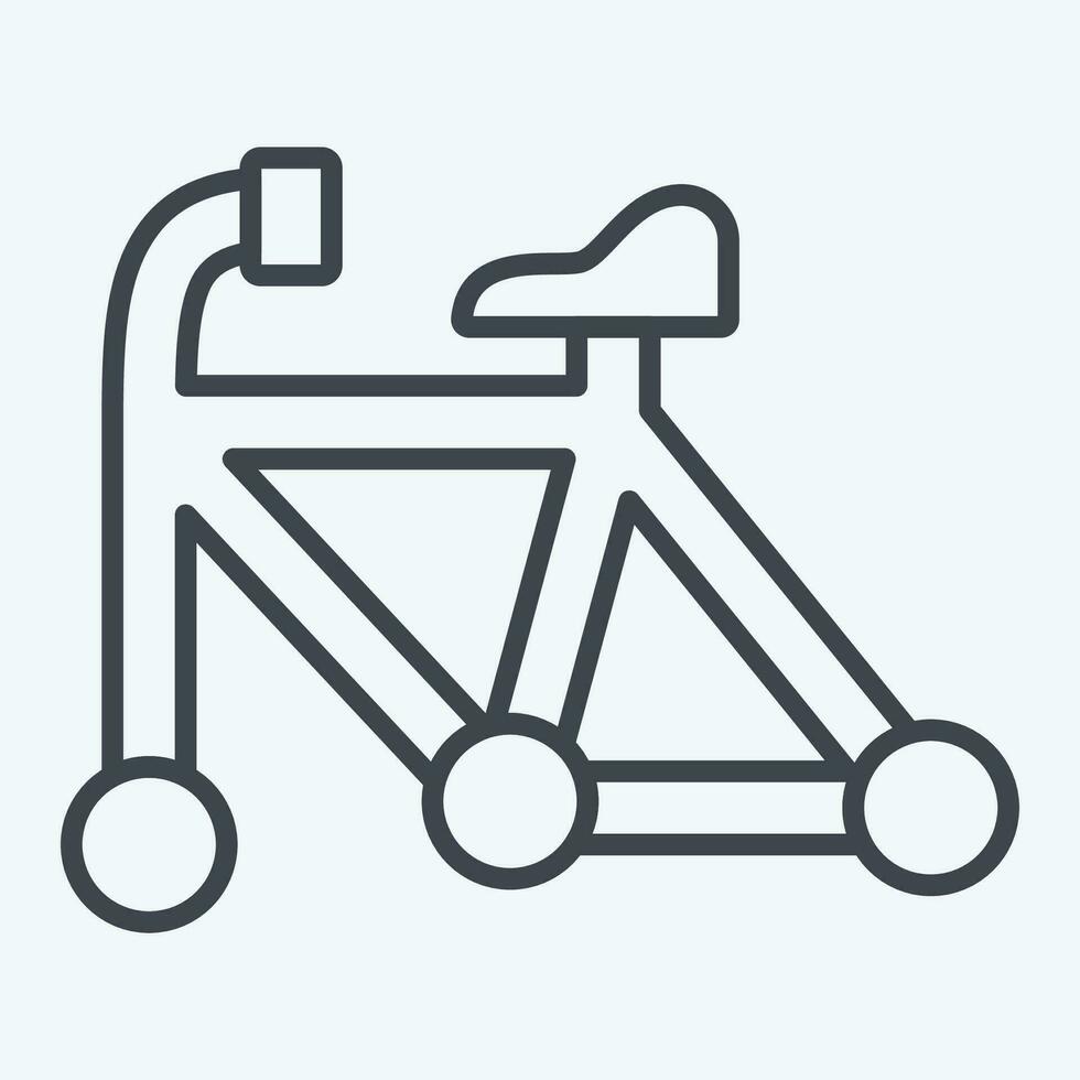 icoon kader verwant naar fiets symbool. lijn stijl. gemakkelijk ontwerp bewerkbaar. gemakkelijk illustratie vector