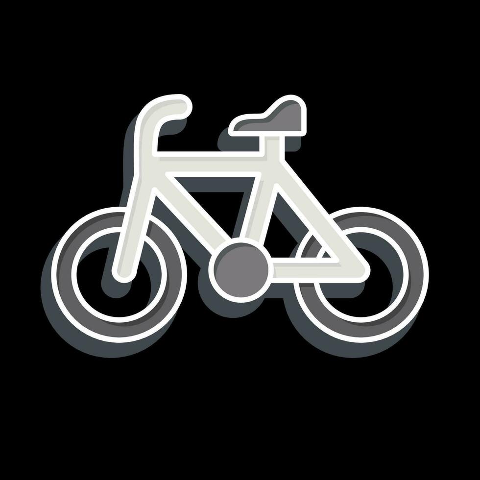 icoon fiets verwant naar fiets symbool. glanzend stijl. gemakkelijk ontwerp bewerkbaar. gemakkelijk illustratie vector