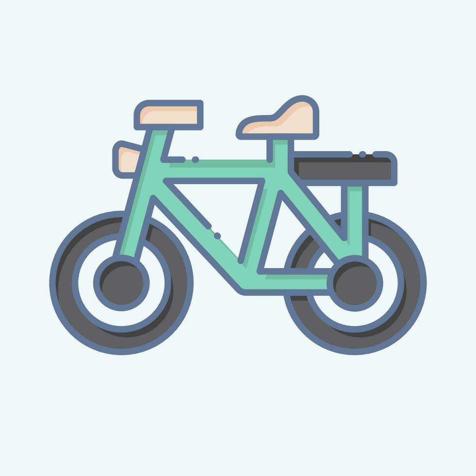 icoon fiets verwant naar fiets symbool. tekening stijl. gemakkelijk ontwerp bewerkbaar. gemakkelijk illustratie vector