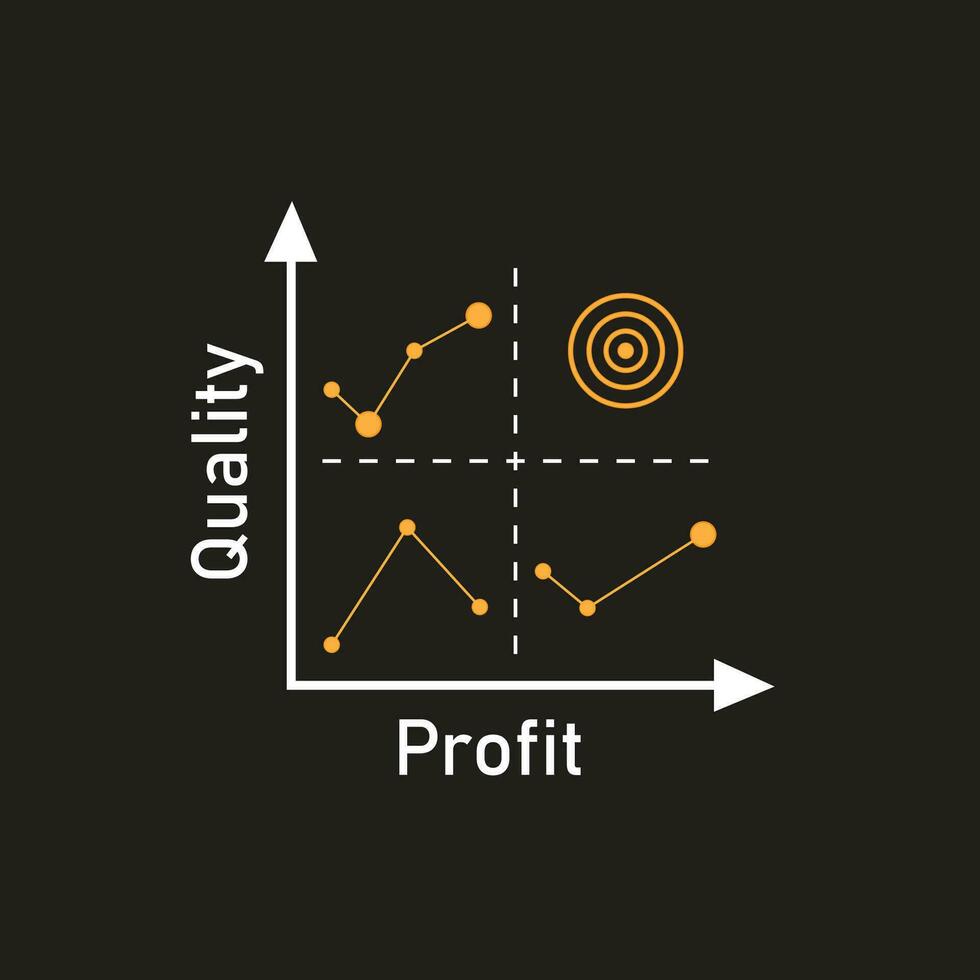 kwadrant concept diagram logo illustratie vector