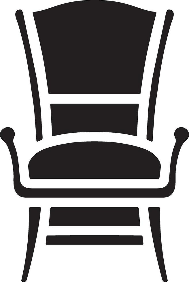 modern stoel ontwerp voor elegant huis interieur - meubilair silhouet icoon vector