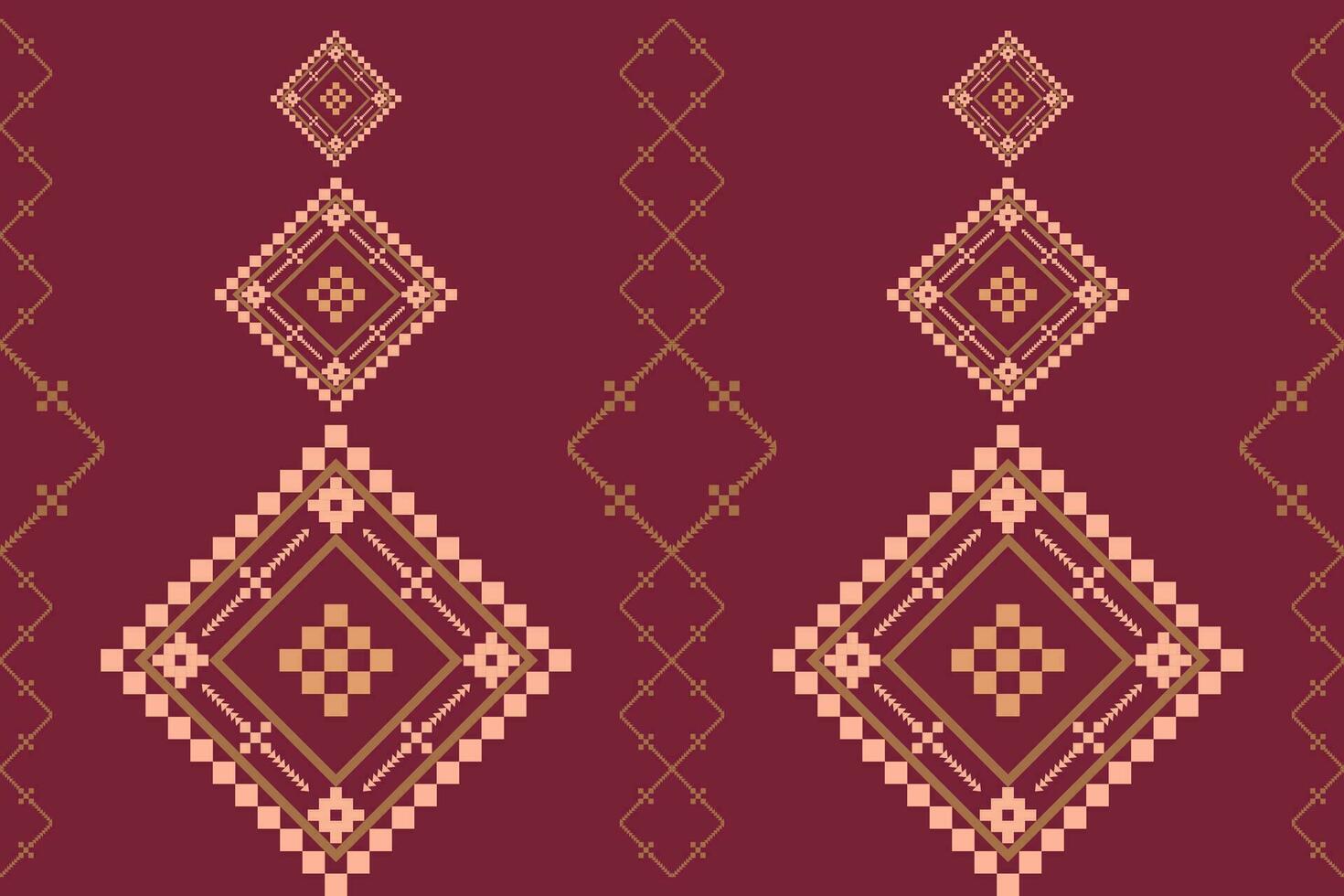 inheems ikat stof.aztec geometrisch kunst ornament ontwerp voor tapijt,behang,kleding,verpakking,textiel.damast stijl patroon voor textiel en decoratie.naadloos patroon in stam. vector