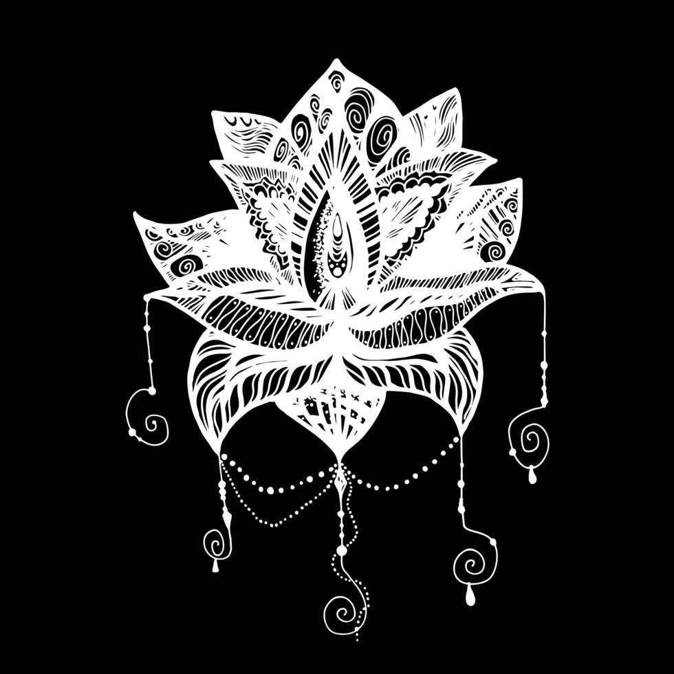 bloem lotus tattoo vector