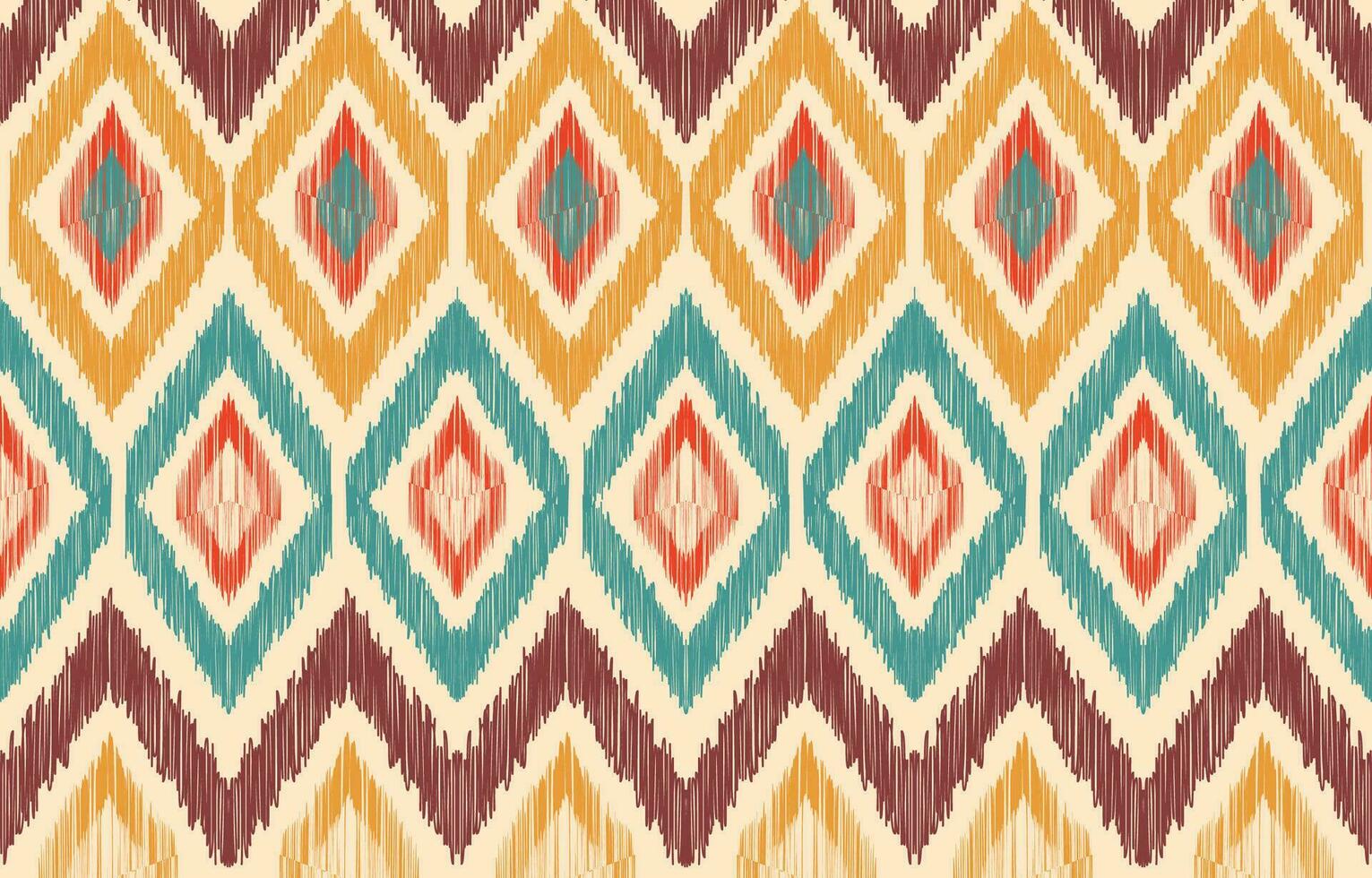 etnisch abstract ikat kunst. aztec ornament afdrukken. meetkundig etnisch patroon naadloos kleur oosters. ontwerp voor achtergrond ,gordijn, tapijt, behang, kleding, inpakken, batik, vector illustratie.