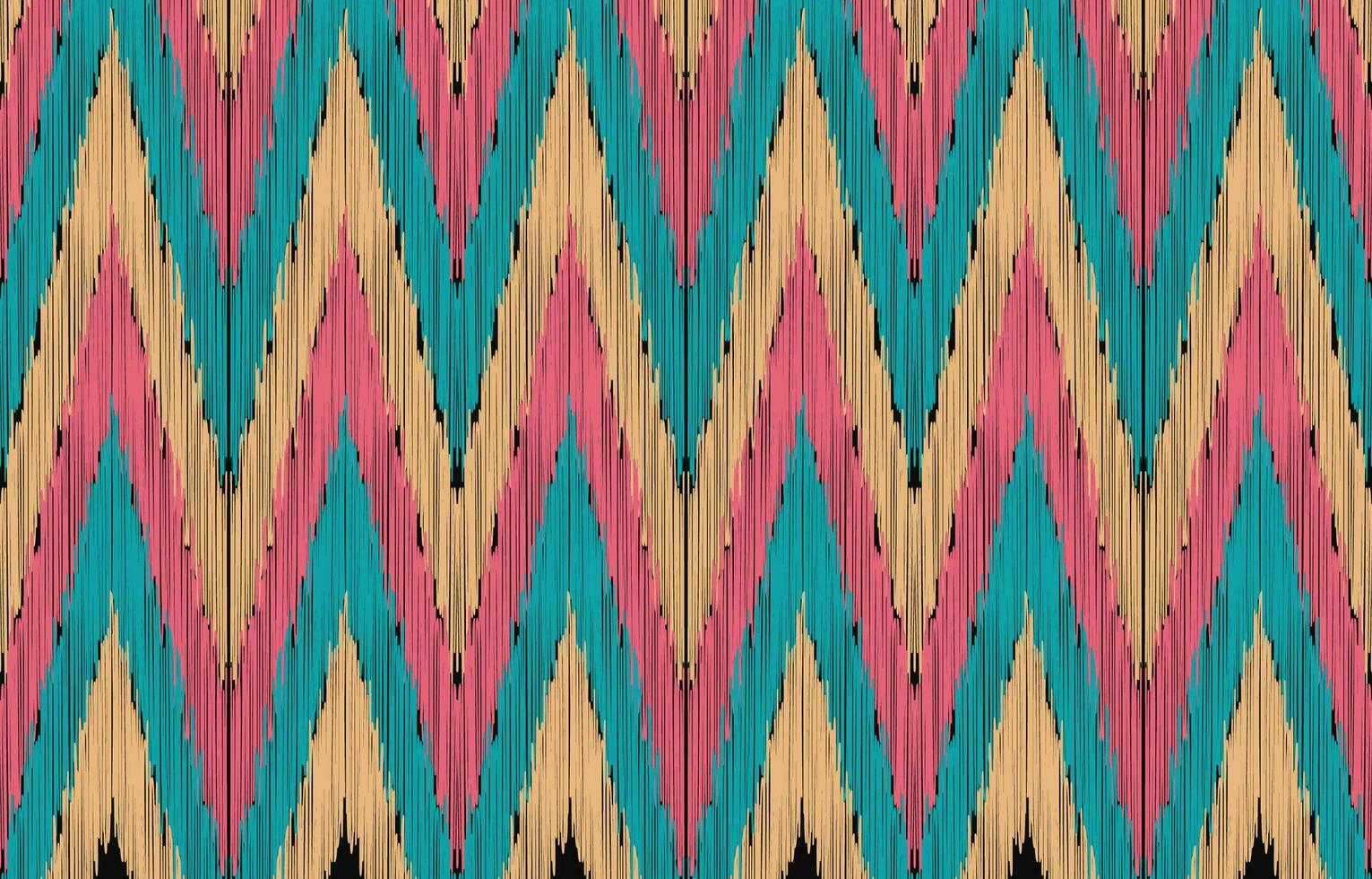 etnisch abstract ikat kunst. aztec ornament afdrukken. meetkundig etnisch patroon naadloos kleur oosters. ontwerp voor achtergrond ,gordijn, tapijt, behang, kleding, inpakken, batik, vector illustratie.