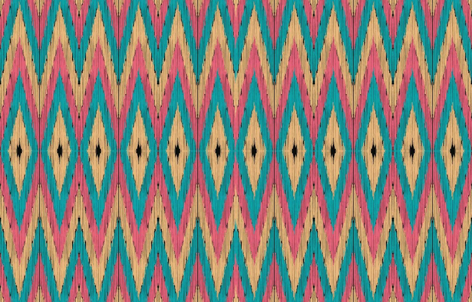 etnisch abstract ikat kunst. aztec ornament afdrukken. meetkundig etnisch patroon naadloos kleur oosters. ontwerp voor achtergrond ,gordijn, tapijt, behang, kleding, inpakken, batik, vector illustratie.