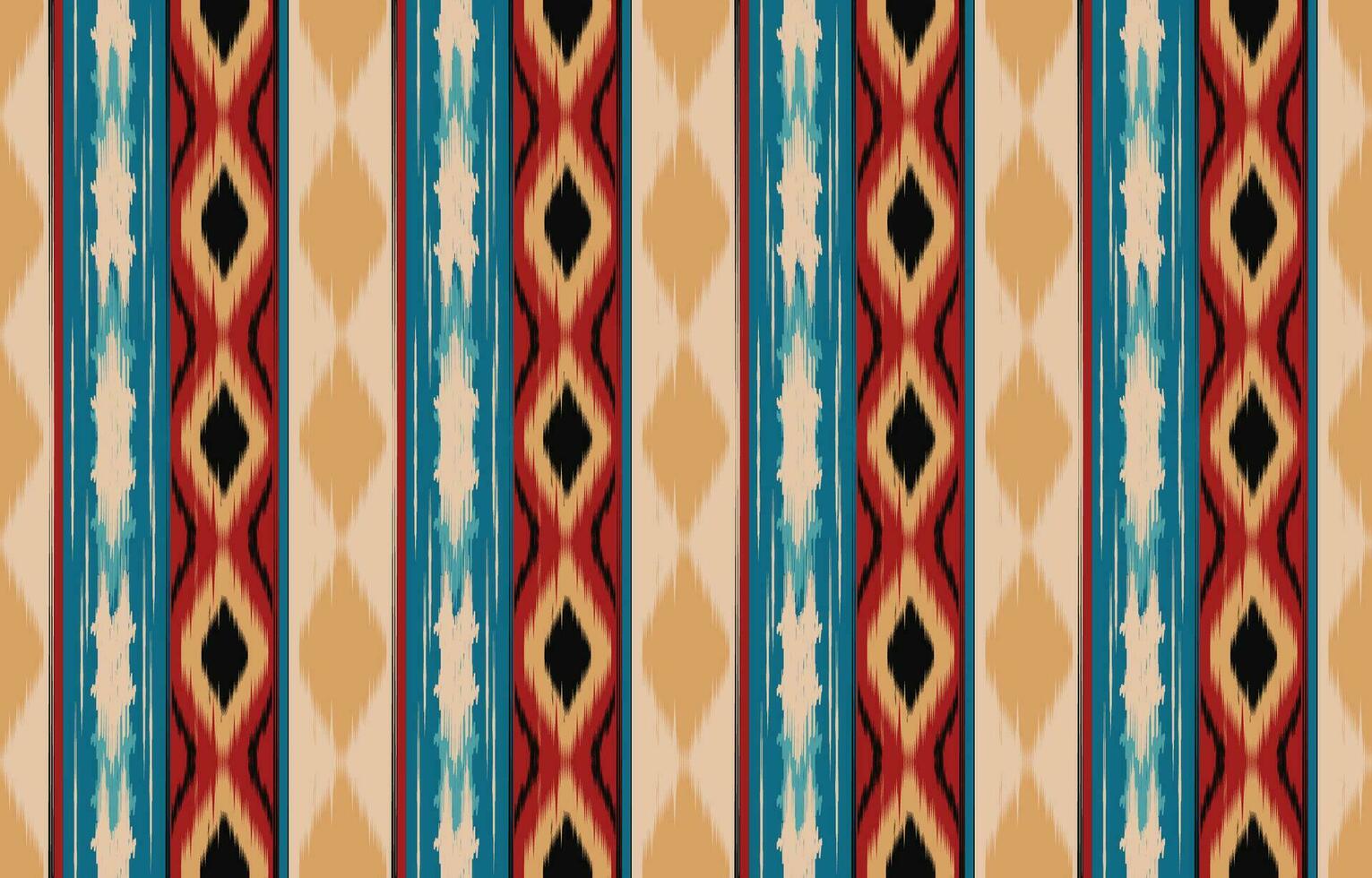 etnisch abstract ikat kunst. aztec ornament afdrukken. meetkundig etnisch patroon naadloos kleur oosters. ontwerp voor achtergrond ,gordijn, tapijt, behang, kleding, inpakken, batik, vector illustratie.