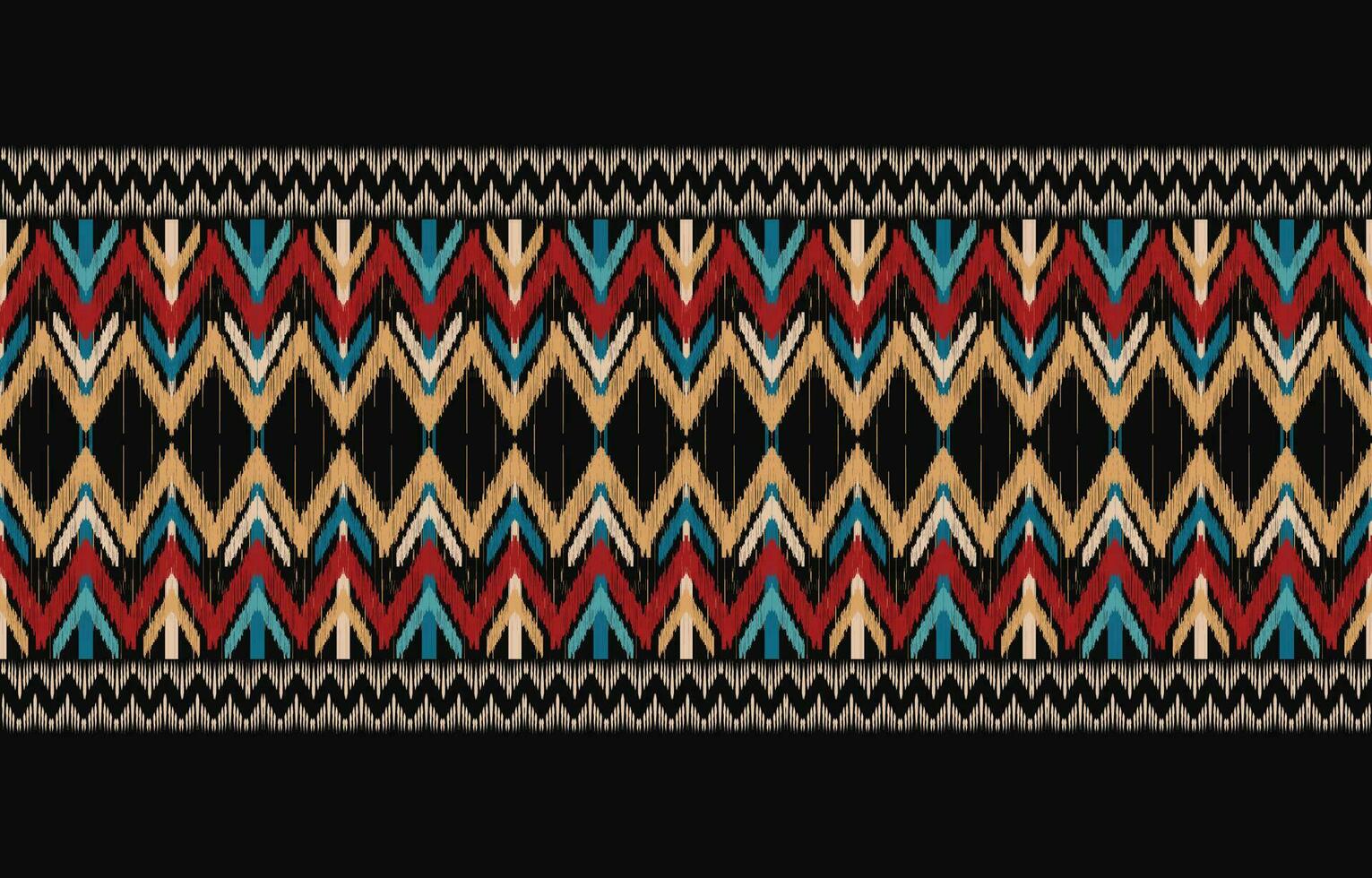 etnisch abstract ikat kunst. aztec ornament afdrukken. meetkundig etnisch patroon naadloos kleur oosters. ontwerp voor achtergrond ,gordijn, tapijt, behang, kleding, inpakken, batik, vector illustratie.