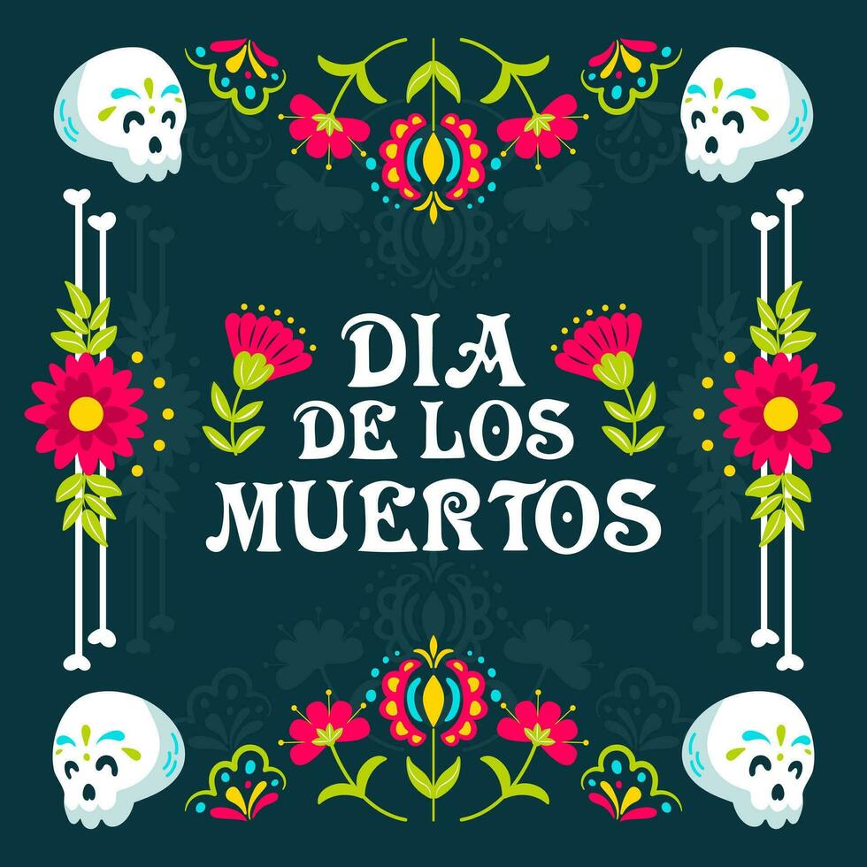 dag van de dood. dia de muertos. katrina, de kledingstuk schedel, de elegant calaca, feestelijk skelet, de benig danser. vector illustratie in wijnoogst stijl. voor affiches, ansichtkaarten, spandoeken, ontwerp