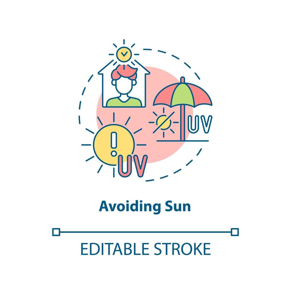 pictogram zon vermijden vector