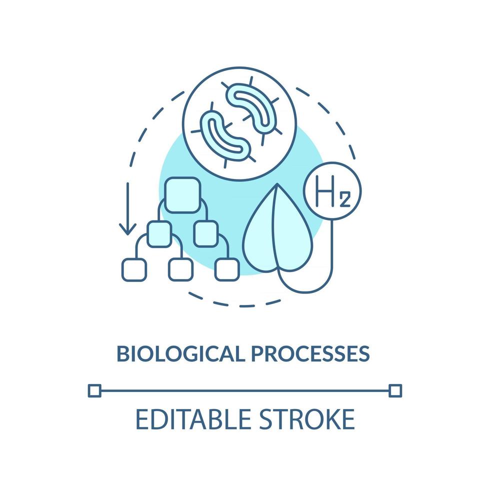 biologische processen voor waterstofconcept icon vector