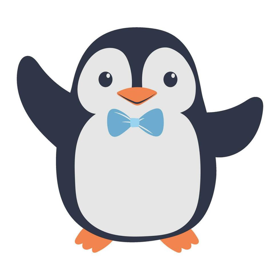 schattig pinguïn winter vector illustratie