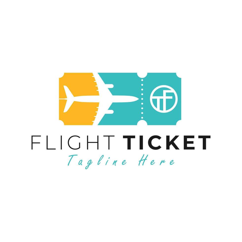 vliegtuig ticket illustratie logo vector