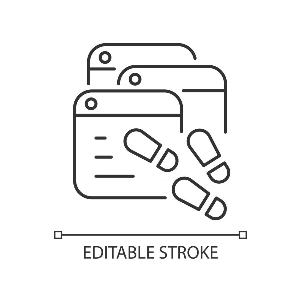 digitaal spoor lineair pictogram vector