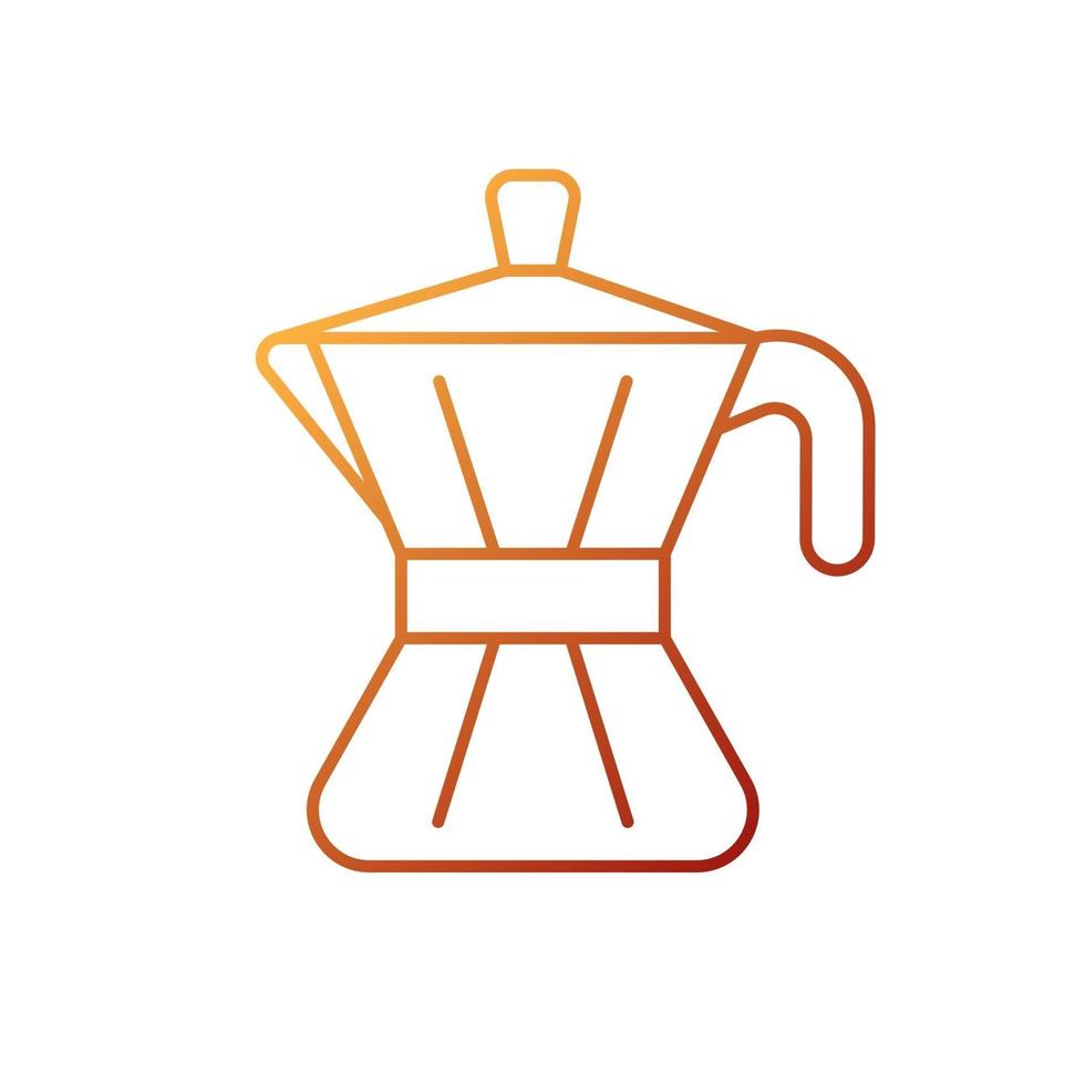 moka pot gradiënt lineaire vector icon