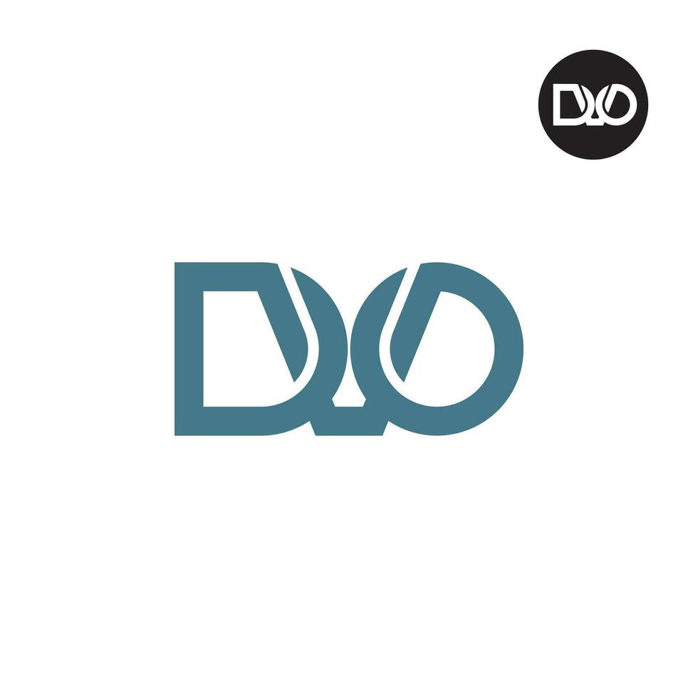 brief dvo monogram logo ontwerp vector