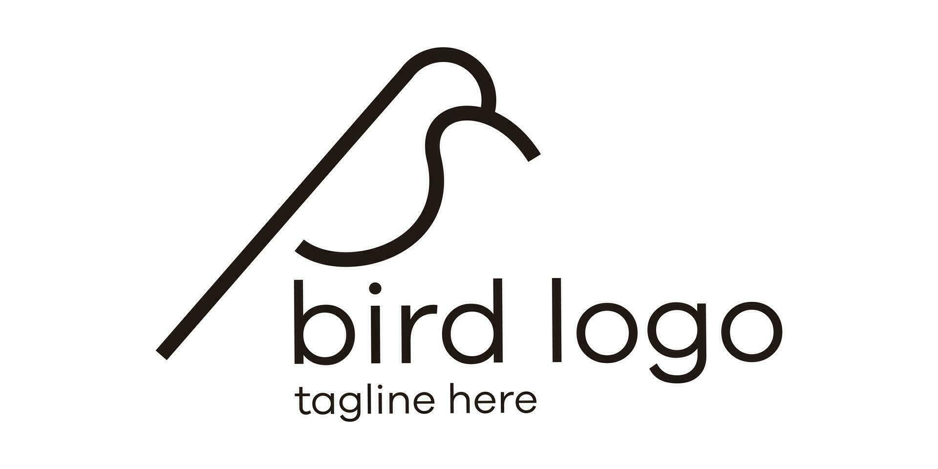 creatief vogel logo vector illustratie