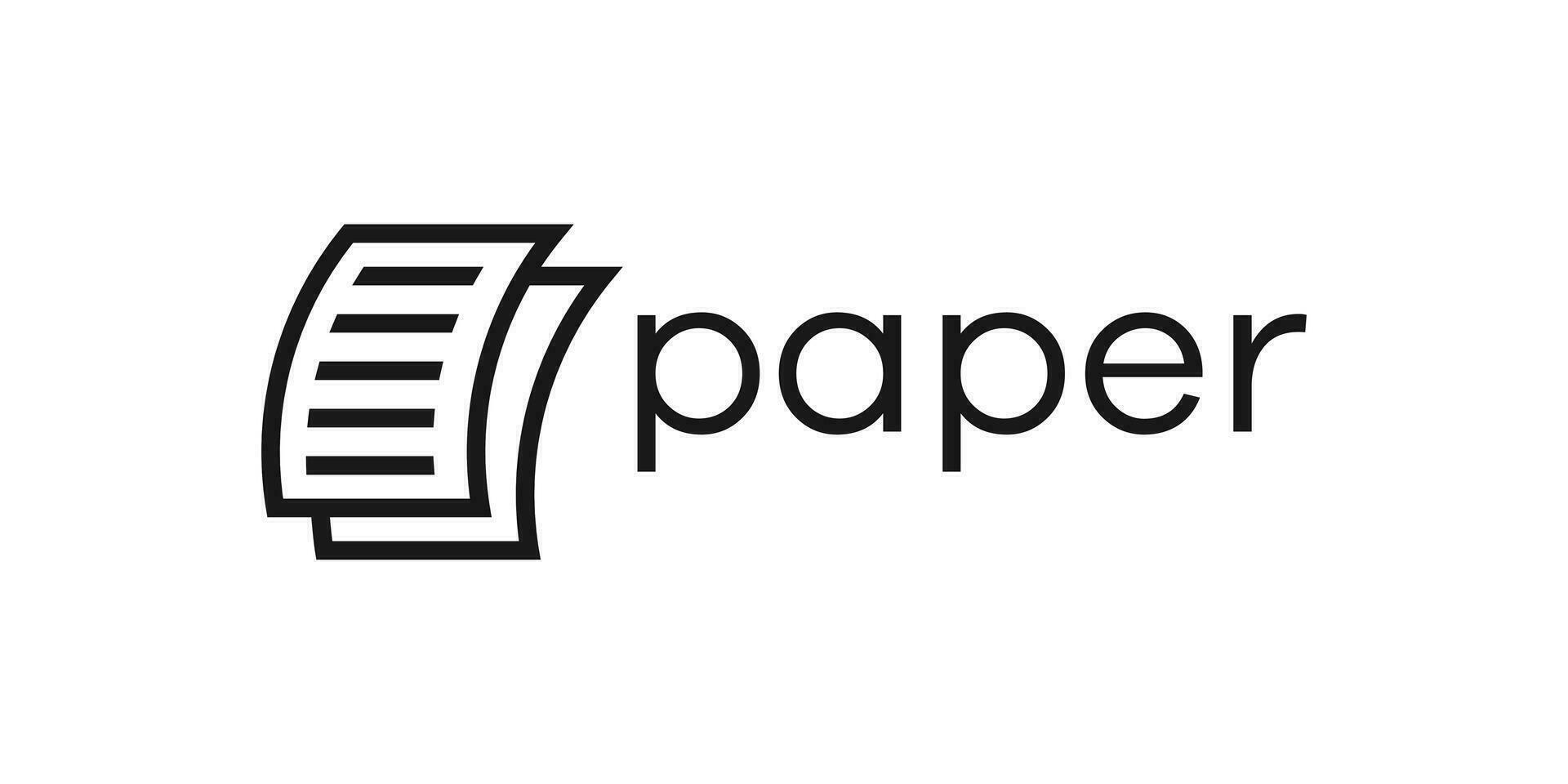 papier logo ontwerp icoon vector illustratie