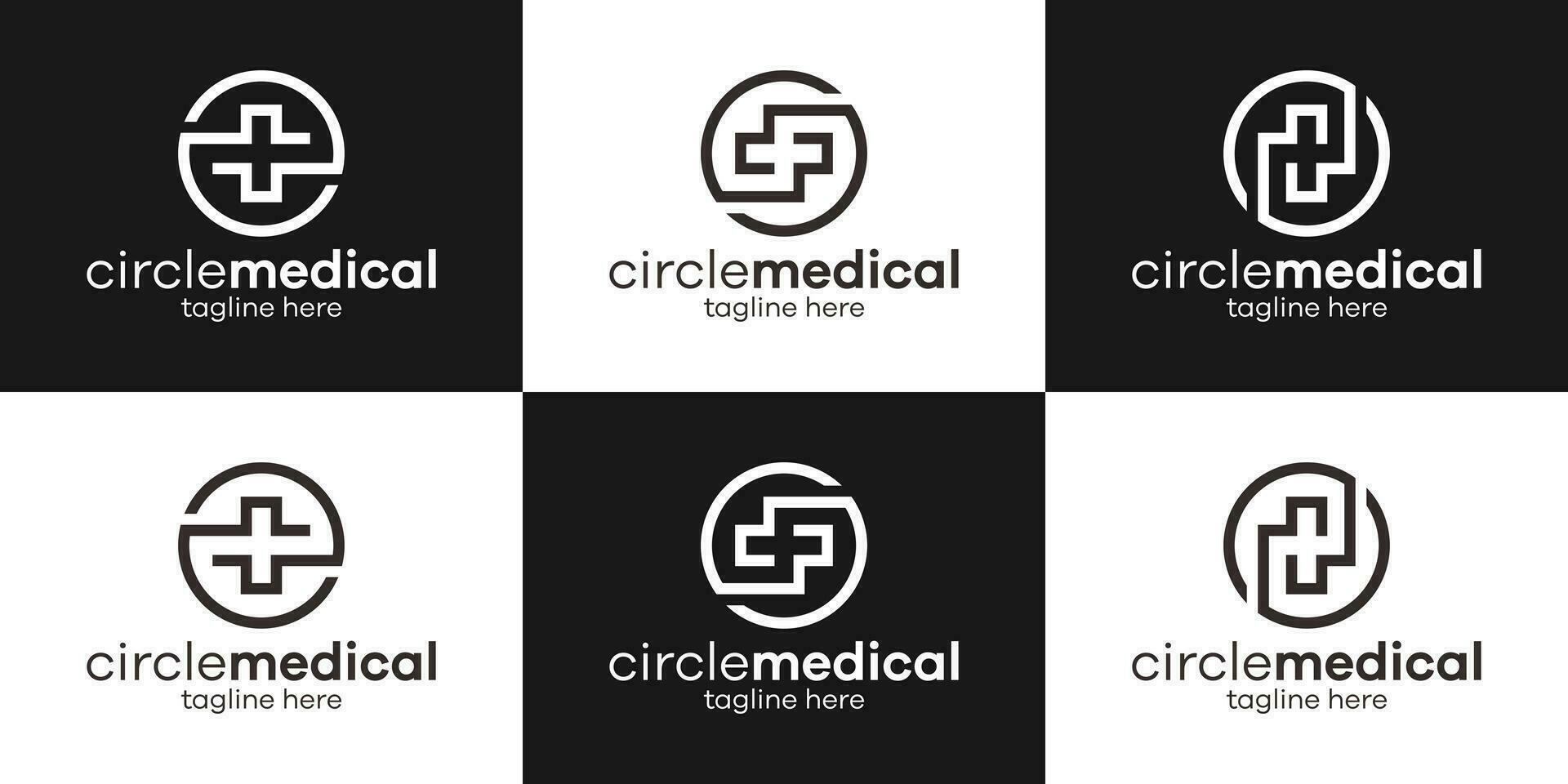 medisch logo ontwerp creatief lijn icoon vector illustratie