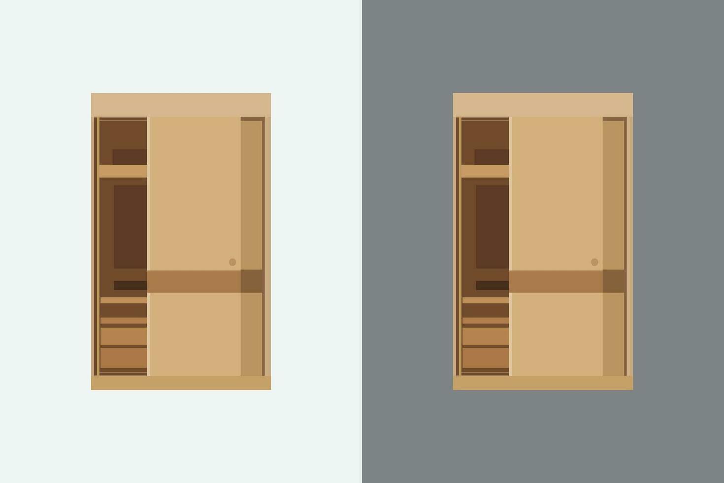 vector illustratie kabinet in bruin kleur.