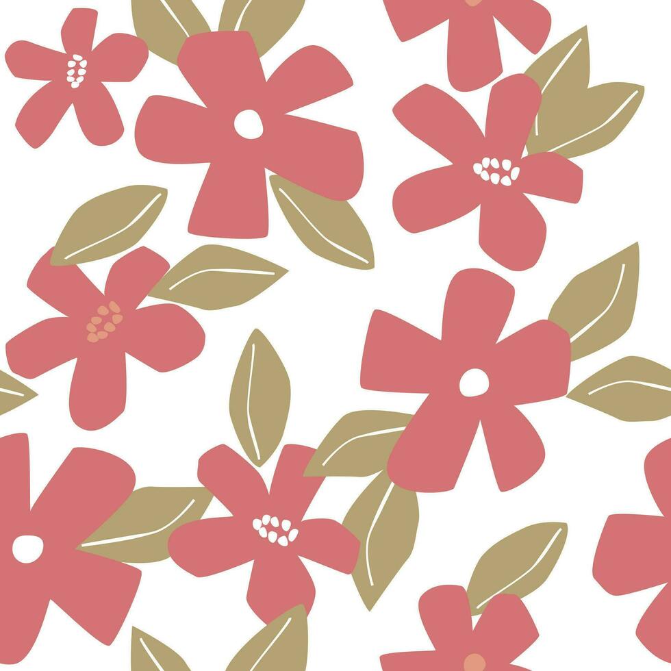 naadloos patroon met abstract bloemen.eindeloos bloemen patroon vector