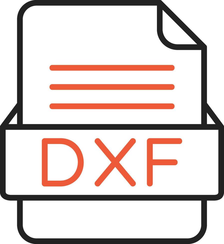 dxf het dossier formaat vector icoon