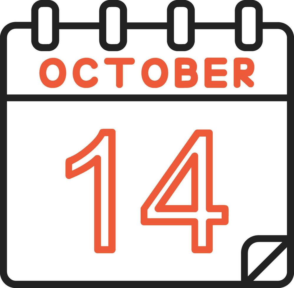 14 oktober vector icoon