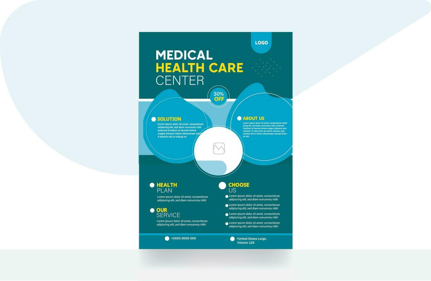 medisch folder brochure ontwerp ziekenhuis gezondheidszorg banier folder sjabloon vector