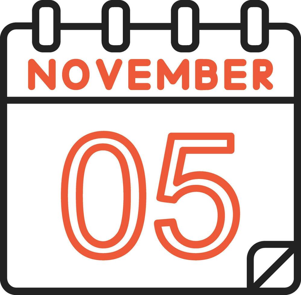 5 november vector icoon