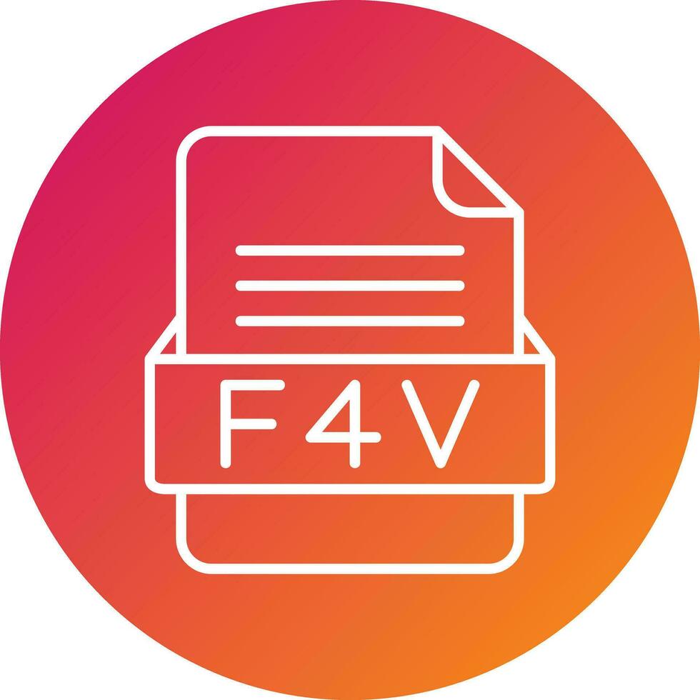 f4v het dossier formaat vector icoon