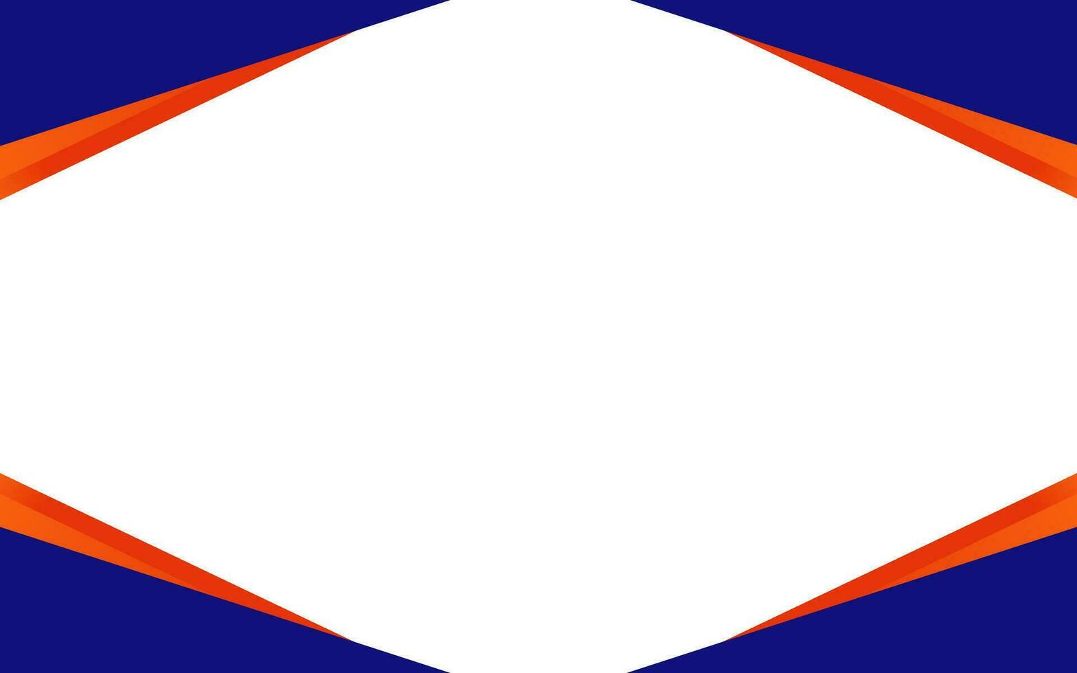 blauw en oranje diagonaal lijnen kader geïsoleerd in wit achtergrond. modern bedrijf banier achtergrond vector
