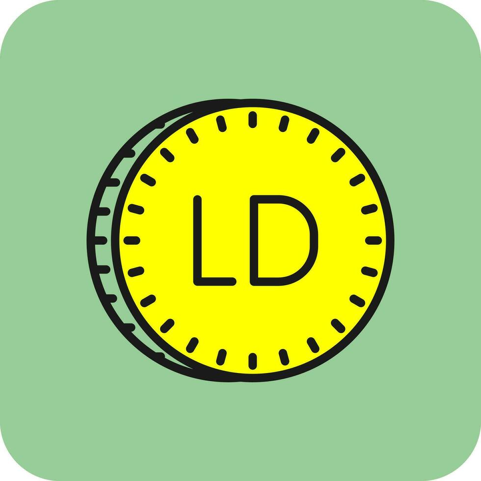 Libisch dinar vector icoon ontwerp