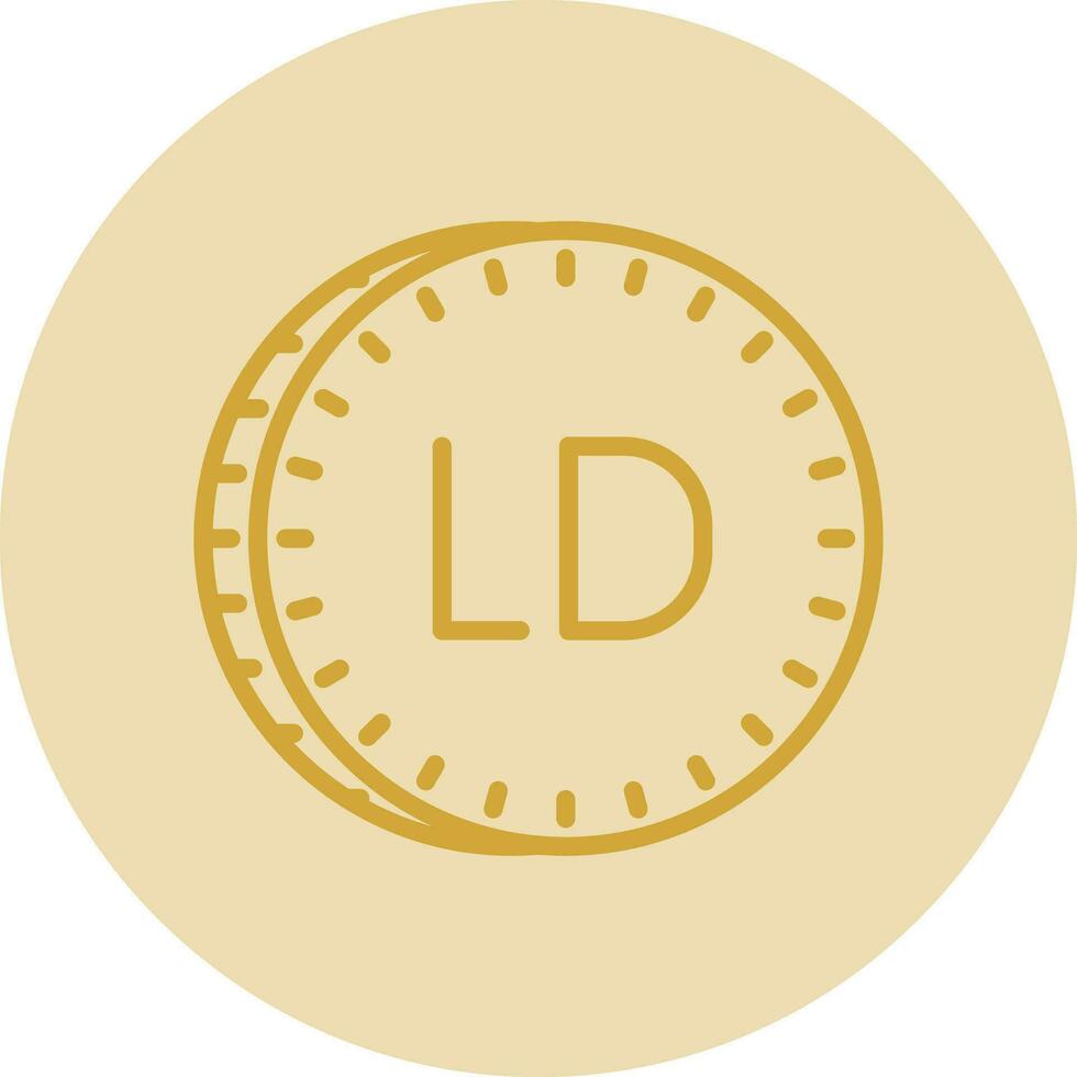 Libisch dinar vector icoon ontwerp