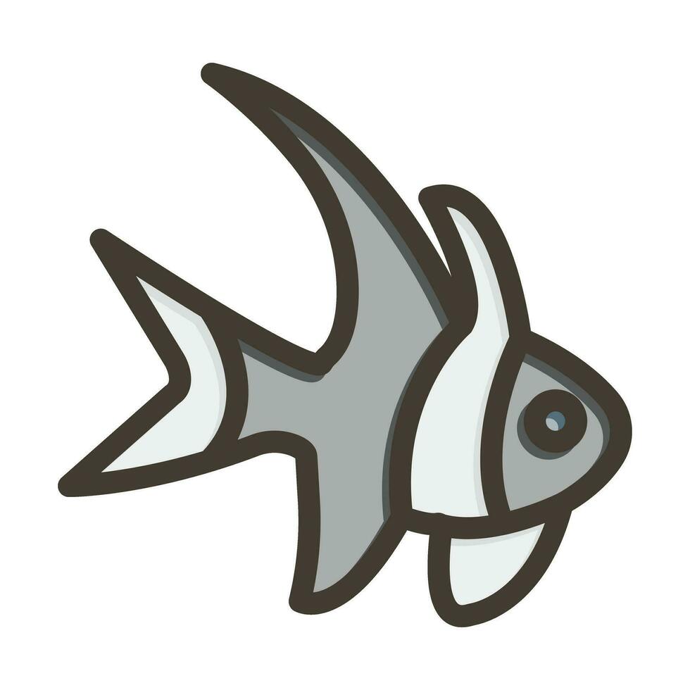banggai cardinalfish vector dik lijn gevulde kleuren icoon voor persoonlijk en reclame gebruiken.