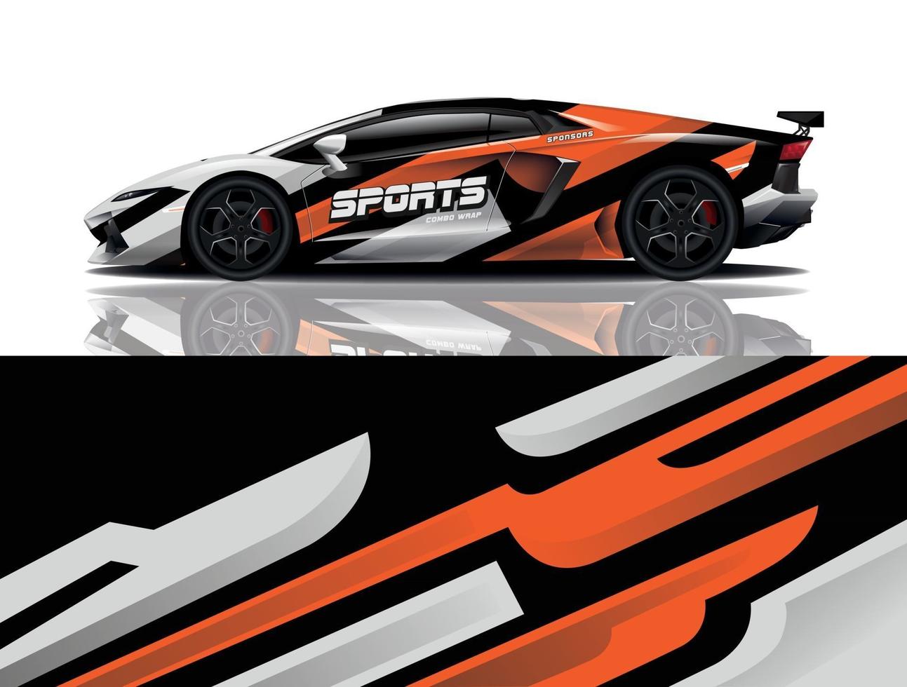 sport auto sticker wrap ontwerp vector