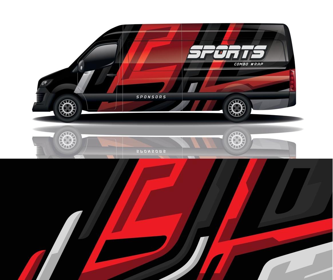 sport auto sticker wrap ontwerp vector